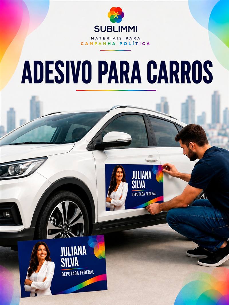 Adesivos para carros de campanha política
