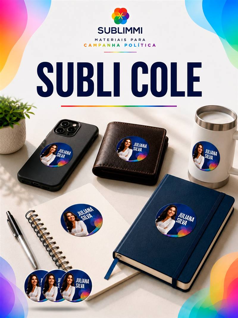 Subli Cole — adesivos redondos personalizados